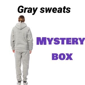 Gray sweatshirt pants mystery bundle box tie dye